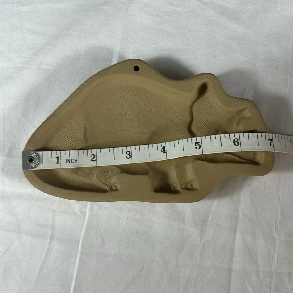 Brown Bag Cookie Art Vintage Ceramic Dinosaur Cookie Mold x2